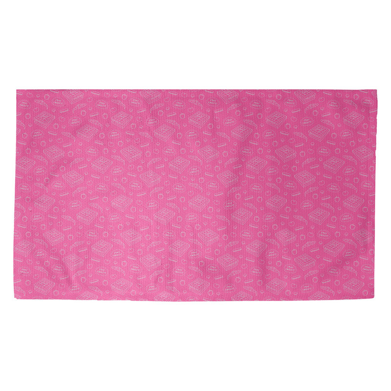 Tapis de porte d’intérieur anti-dérapant pizza Kitterman, Rectangle 5 pi 2 1/2 po x 7 pi 2 po, Rose