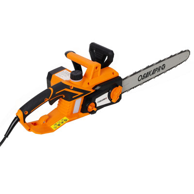 18 Inch Electric Chainsaw, with Quick Chain Adjustment Knob ,120V 60Hz Power Chain Saw with Chinese Bar and Chain, for Wood Cutting Tree Trimming,Orange & Black