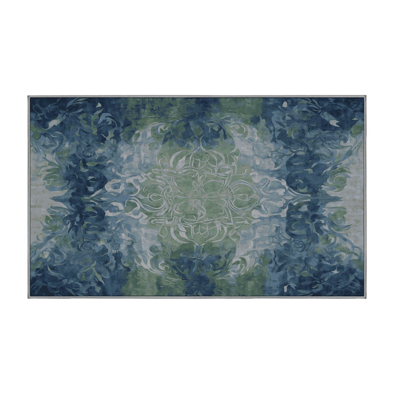 Tapis gris soyeux et moelleux, Rectangle 8 pi x 10 pi