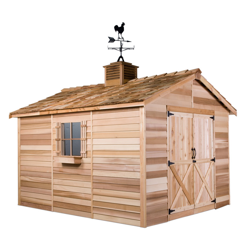 Rancher 10 ft. W x 20 ft. D Western Red Cedar Wood Storage Shed