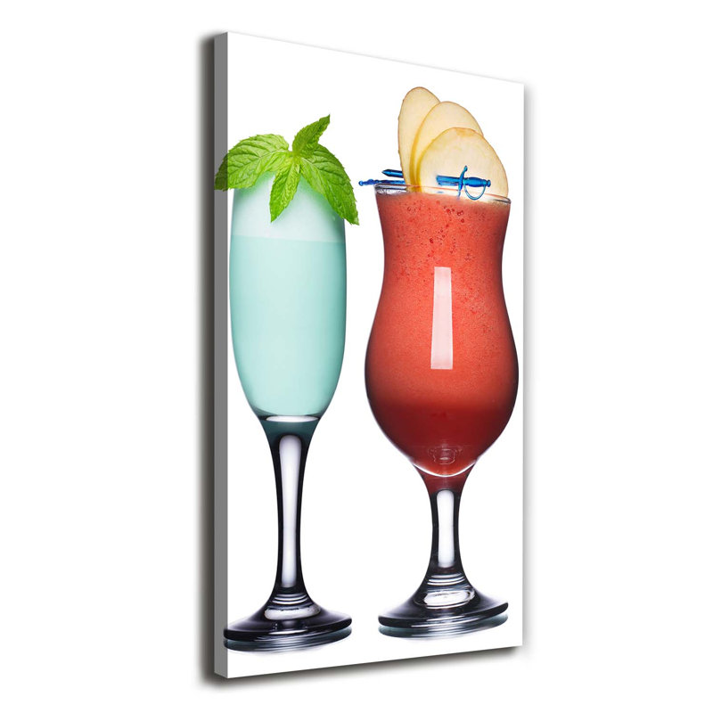 Colourful Cocktails - Wrapped Canvas Print