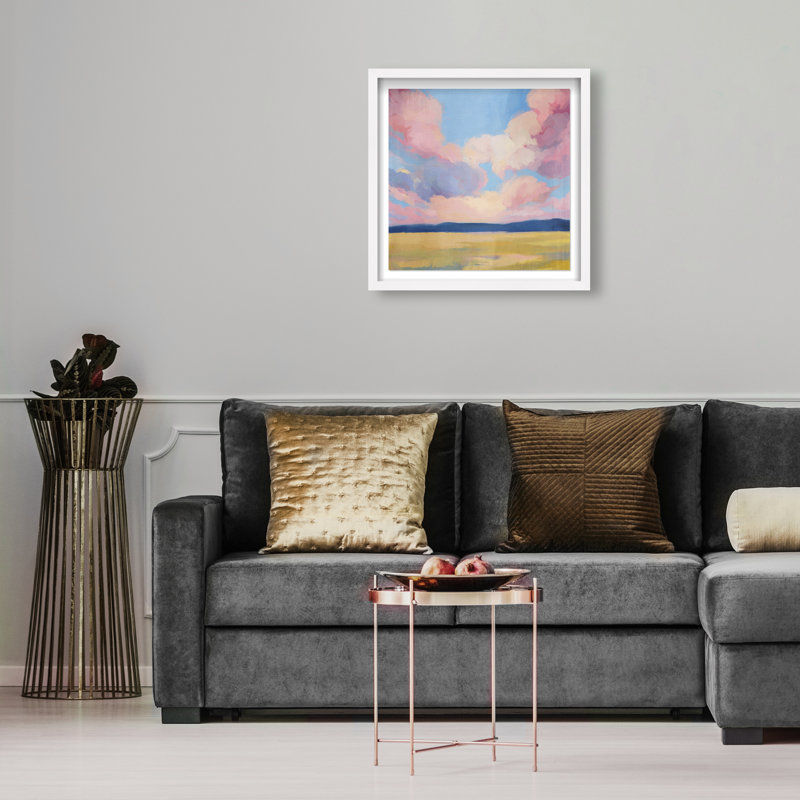 Blushing Sky Print by Oliver Gal, 17.5" H x 17.5" W, White Shadowbox