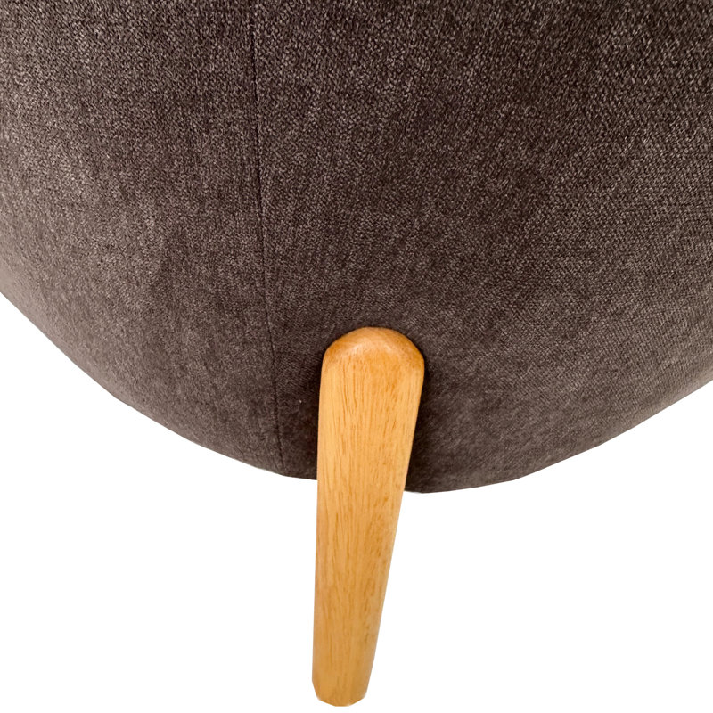 Fauteuil d'appoint pour chambre à coucher, Design artistique, revêtement, rembourrage en mousse, siège à assise mi-ferme, beige