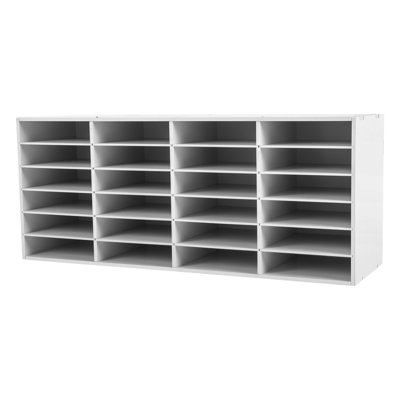 Lawander 24-Slot Manufactured Wood Stackable Paper Organizer