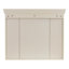 Armoire de salle de bain à miroir - Solution de rangement polyvalente beige crème moderne 35,51 po x 28,07 pi