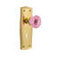 Prairie Plate with Decorative Keyhole and Crystal Pink Door Knob-1294362550-1294362551