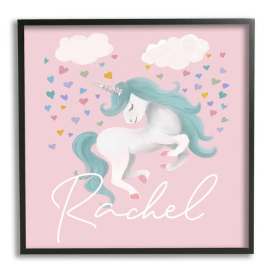 «Girl's Pastel Unicorn cmw-087», art mural personnalisé