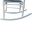 Chaise berçante en bois blanc, sans tapis