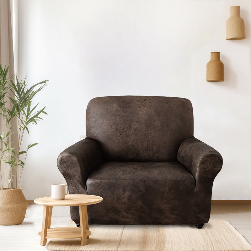 Housse de fauteuil inclinable 4 pièces aspect cuir avec poche, antidérapante et lavable, idéale pour les animaux de compagnie.
