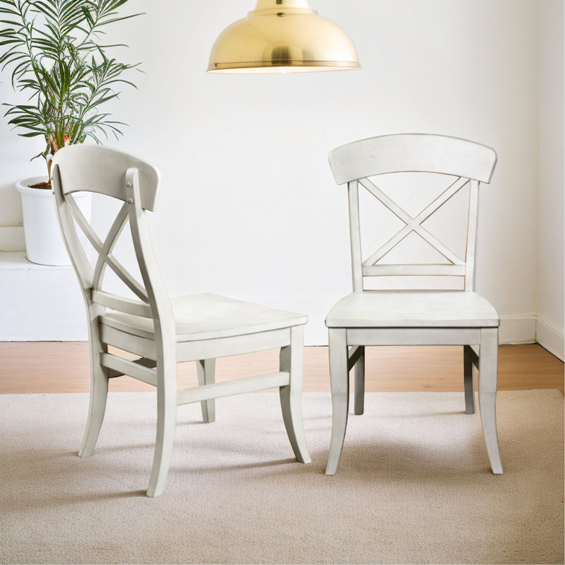 Ensemble de 2 chaises d'appoint à dossier croisé