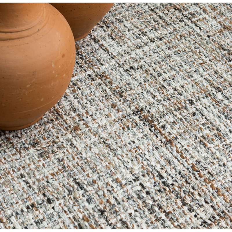Struttura Rectangle Area Rug in Natural Charcoal/Beige, Rectangle 5' x 8'