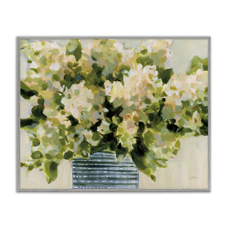  Vase d'hortensias à pois, estampe numérique par Katrina Pete, H 11 po x l 14 po, Estampe numérique Farmhouse