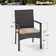 Alyah Powder Coated Steel Outdoor Dining Armchair with Cushion