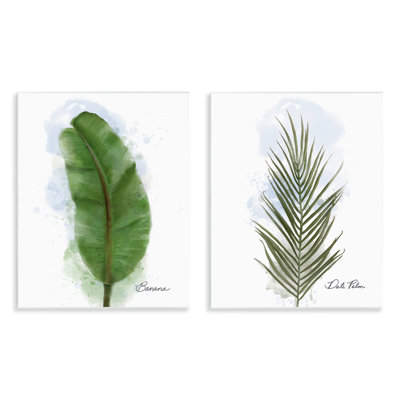 "Modern Fruit Leaves", ensemble de 2 plaques murales, par Matthew Piotrowicz
