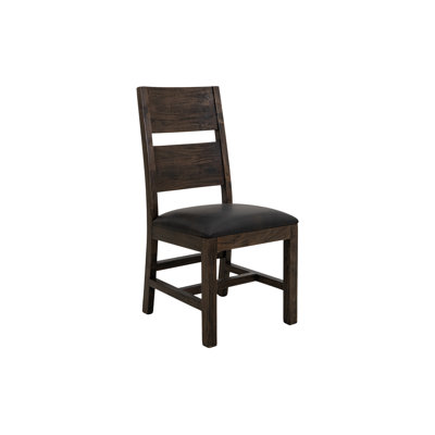 Dark Teak Upholstered Seat, Wooden Armchair