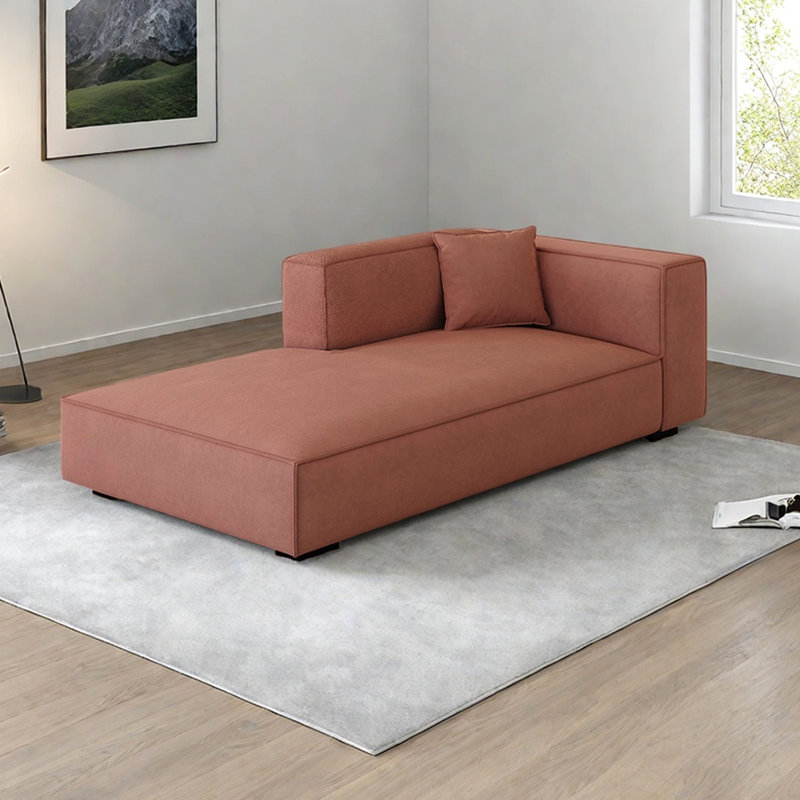 Chaise longue en bois massif Modern Living Room, Rose, Orienté à droite