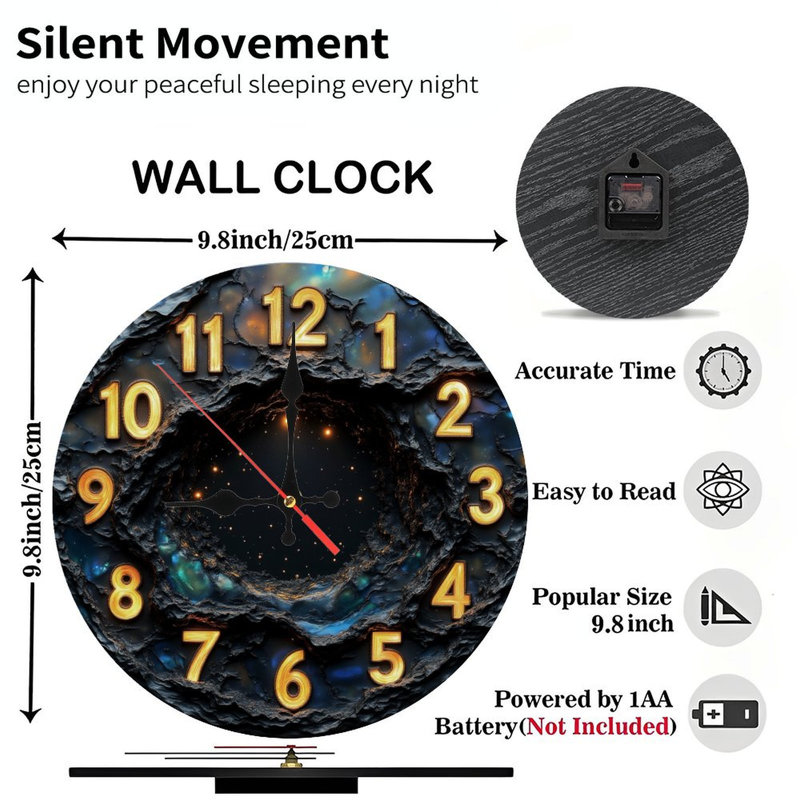 Chiffres dorés sur une horloge