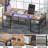 Manasa 83" U-Shape Computer Desk with LED Light Strip and Sockets-357230404