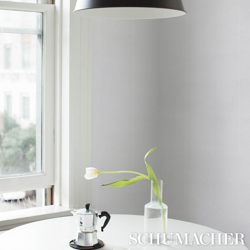 Chevron Texture Wallpaper, White
