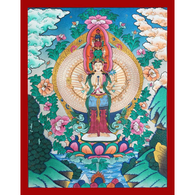 Standing Lokeshvara Thangka (Brocadeless Thangka)
