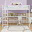 Metal Loft Bed With Power Outlet And LED Lighted