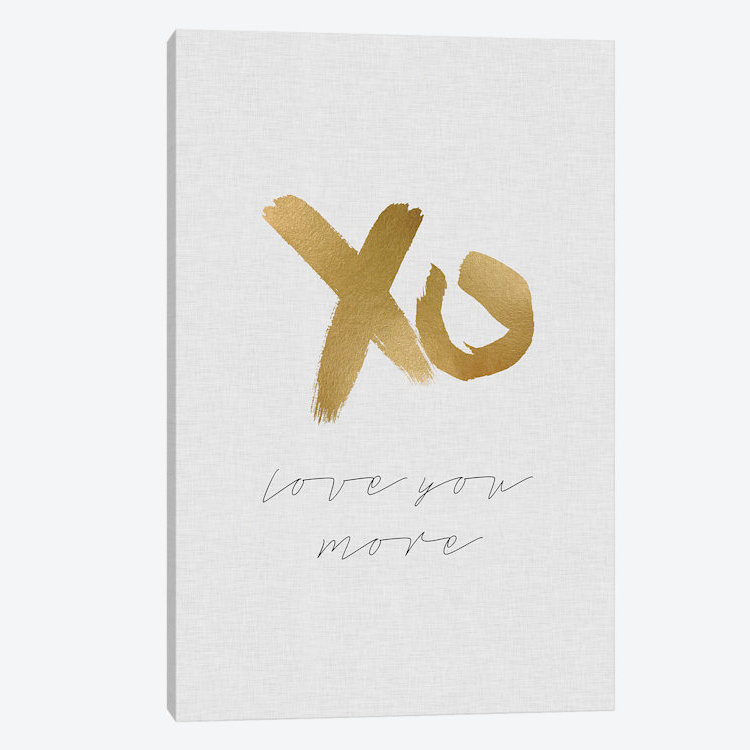 «Love You More», impression sur toile, H 12 po x l 8 po x P 0,75 po, Toile tendue, Pas de tapis
