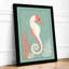 Graceful Seahorse Coastal - Framed Print-1598868366-1598868367