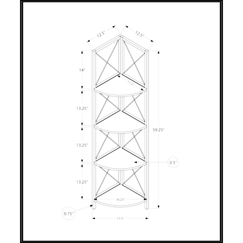 Bookshelf, White/Black