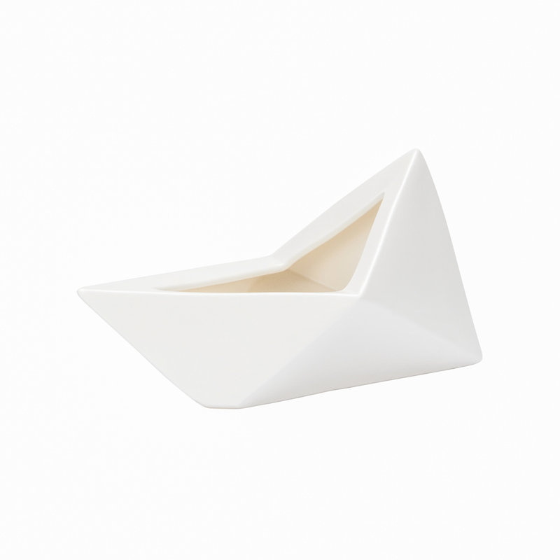 Vase en origami - kuro, Vernis blanc