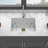 27" Undermount Single Bowl Ceramic Kitchen Sink - Dual Mount Ceramic Rectangular Deep Single Bowl Sink Basin