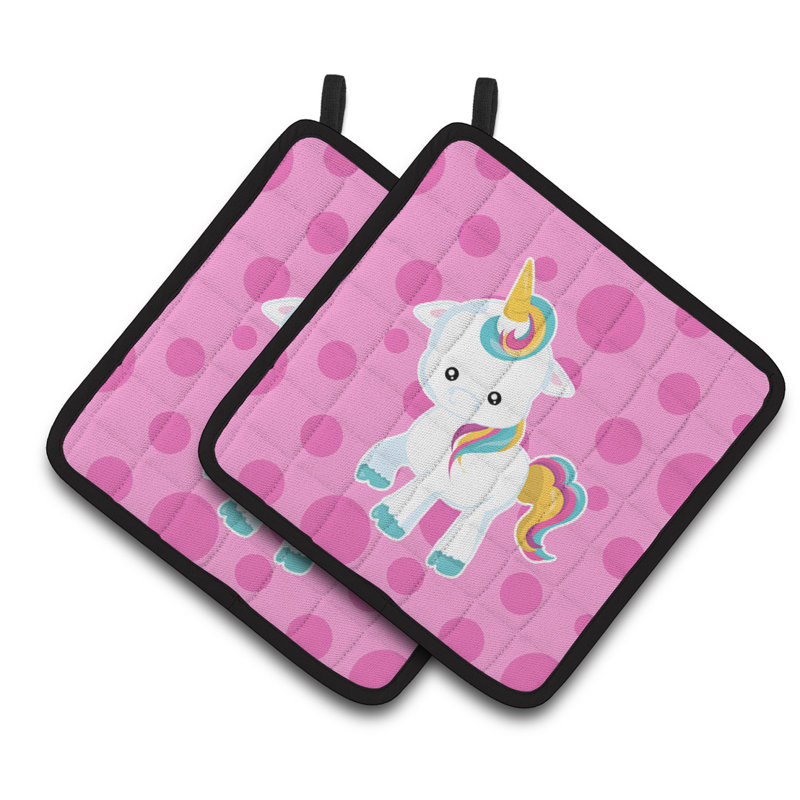 Cuisinier poignée licorne polkadot à trésors de caroline