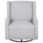 Fauteuil pivotant Omari gris tourterelle, rembourré-1509725683