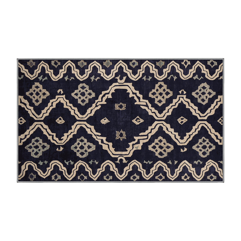Machine Washable Purple Area Rug, Rectangle 8' x 10'