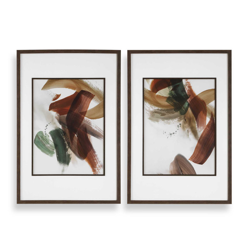  Velocity Framed Abstract Prints, S/2