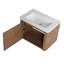 Meuble-lavabo mural 28 po avec lavabo en céramique blanche et porte à fermeture en douceur, emballage KD, contreplaqué