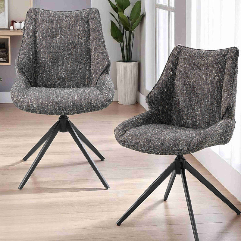 Ensemble de 2 chaises d'appoint Malika Chenille