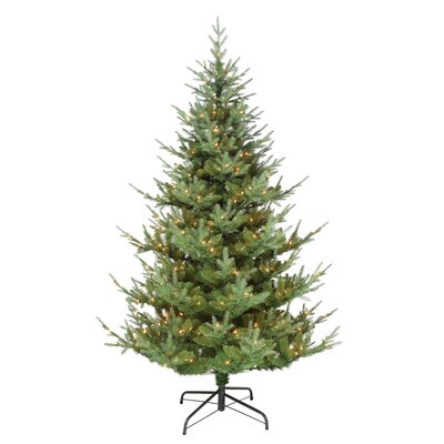 7'6"" H Green Realistic Artificial Spruce Christmas Tree with 450 Lights -  The Holiday Aisle®, 7CAABDD299EA4942839B1DCC196B48D0