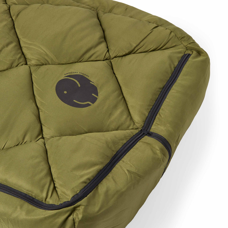 Large Green Polyester Outdoor Pet Sleeping Bag with Zippered Cover
