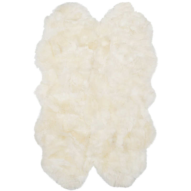 Keira Sheepskin Hand Woven Area Rug, Rectangle 109 x 180 cm
