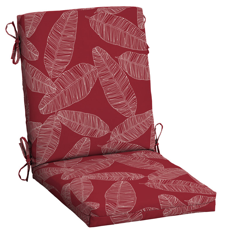 ARDEN Outdoor Lounge Chair 3.5" Cushion, 3.5" H x 20" W x 20" D, Red/White