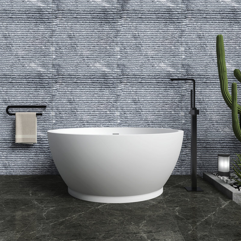 Freestanding Solid Surface Soaking Bathtub