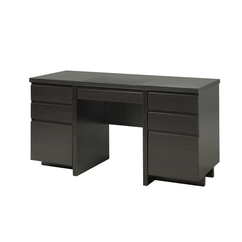Bureau avec 7 tiroirs et sous-main Garmond