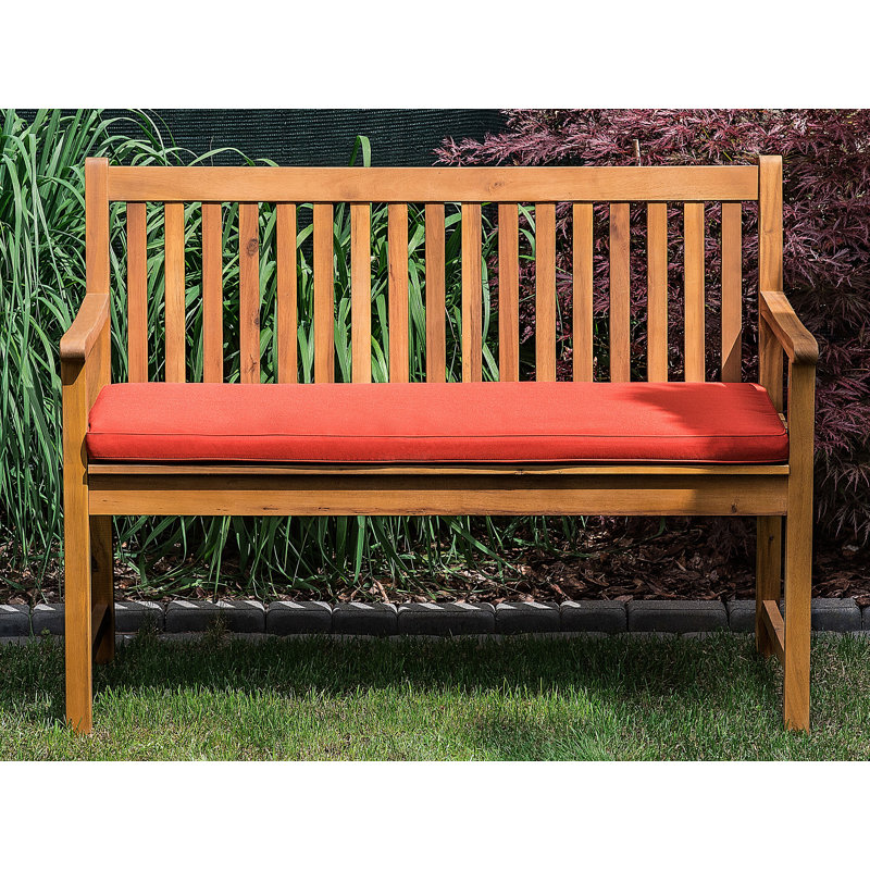 Thrugun Solid Wood Outdoor Bench, Red, 88cm H x 120cm W x 61cm D