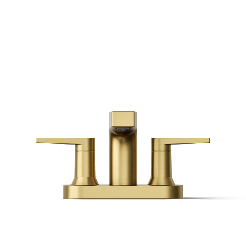 Taut Centerset Bathroom Sink Faucet, Vibrant Brushed Modern Brass