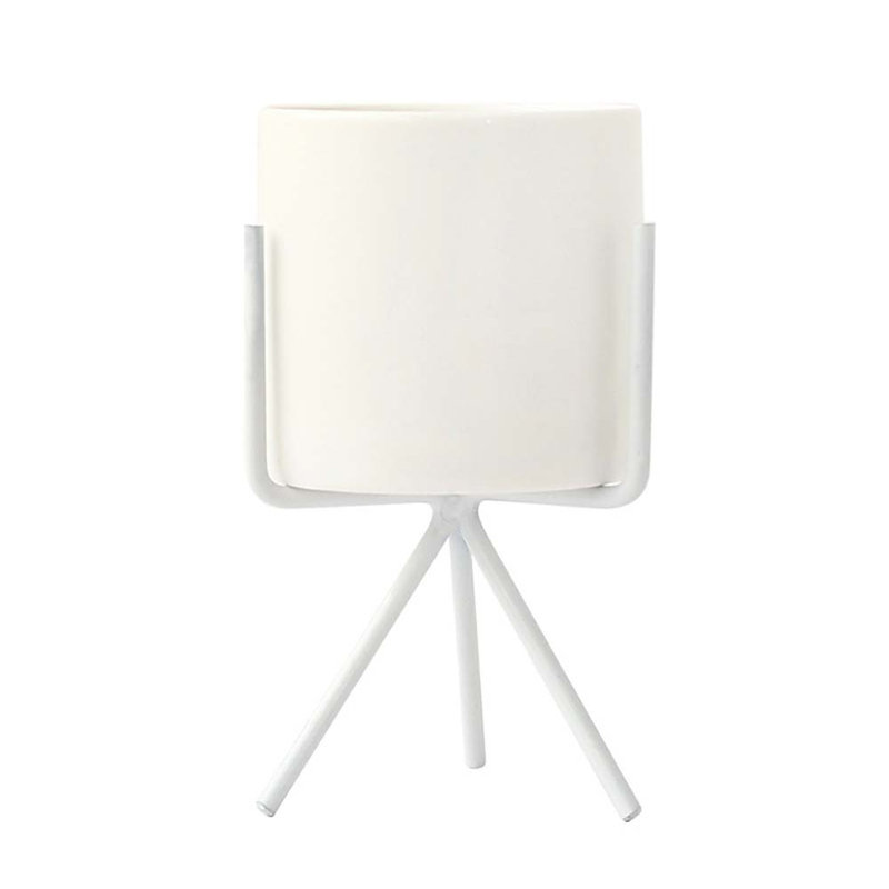 Adrius Pot Planter, White, 14.5cm H x 8cm W x 8cm D
