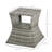 Rattan Wicker Side Table With Umbrella Hole, 2 Tier Storage Shelf For All Weather