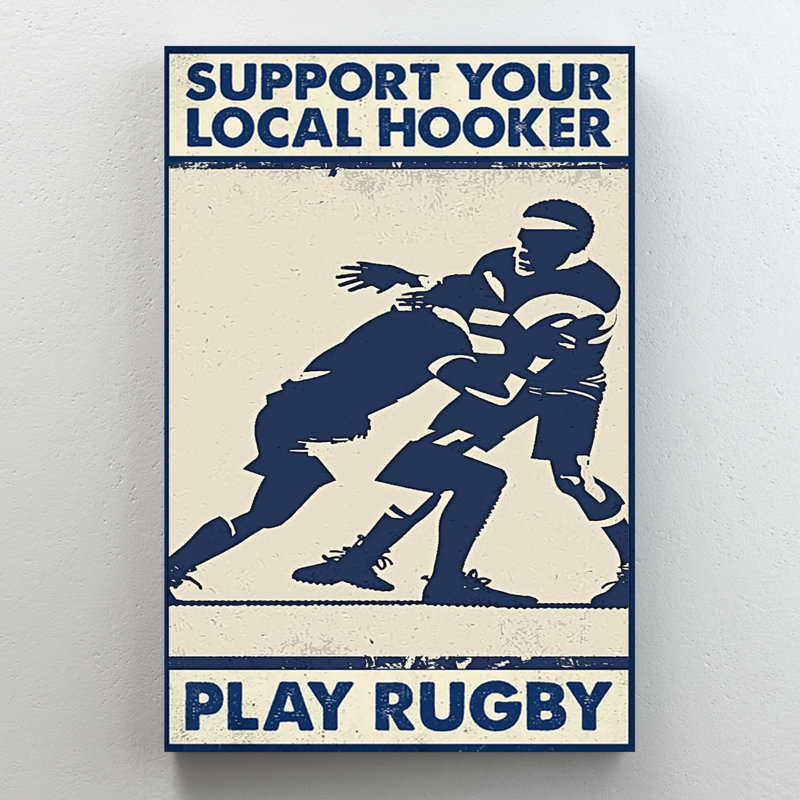 Impression sur toile, "Turyrusk support your local hooker", 16" W x 20" H x 1.25" D
