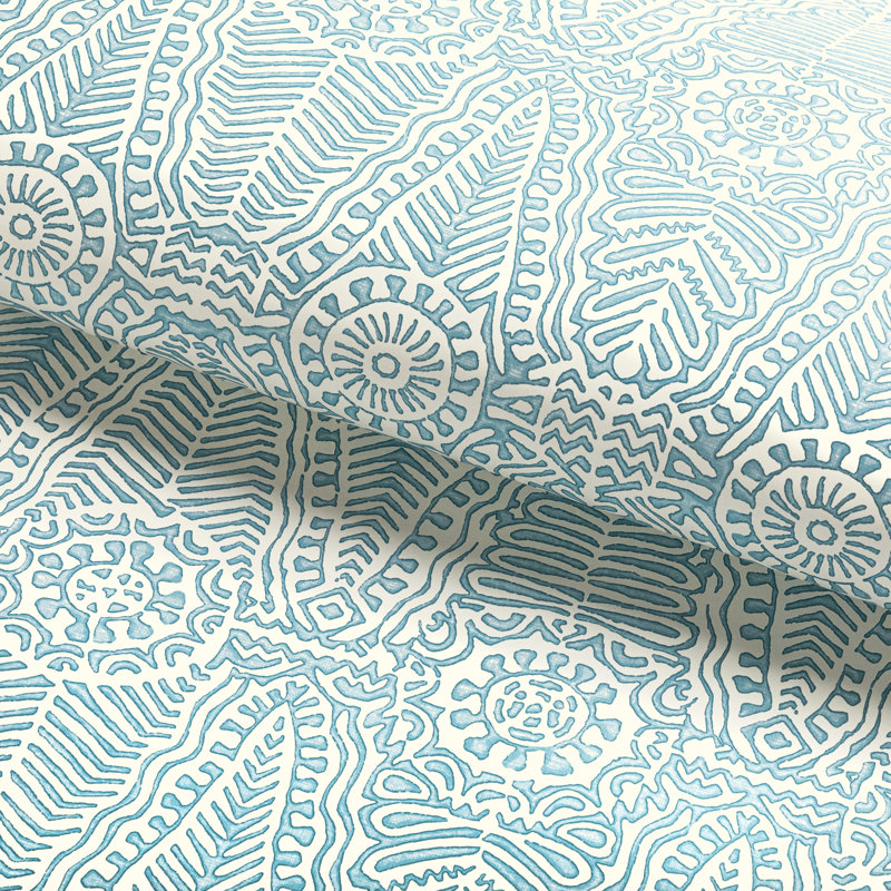 Avondale Drayton 33' L x 27" W Wallpaper Roll, Aegean