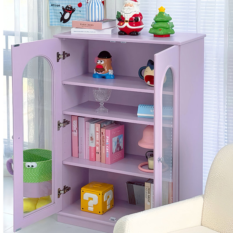 Armoire décorative multifonctionnelle à porte vitrée