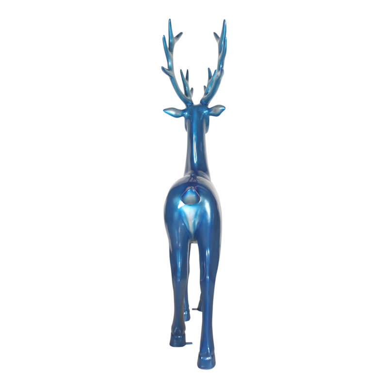 Statues de cerf debout [bleu]